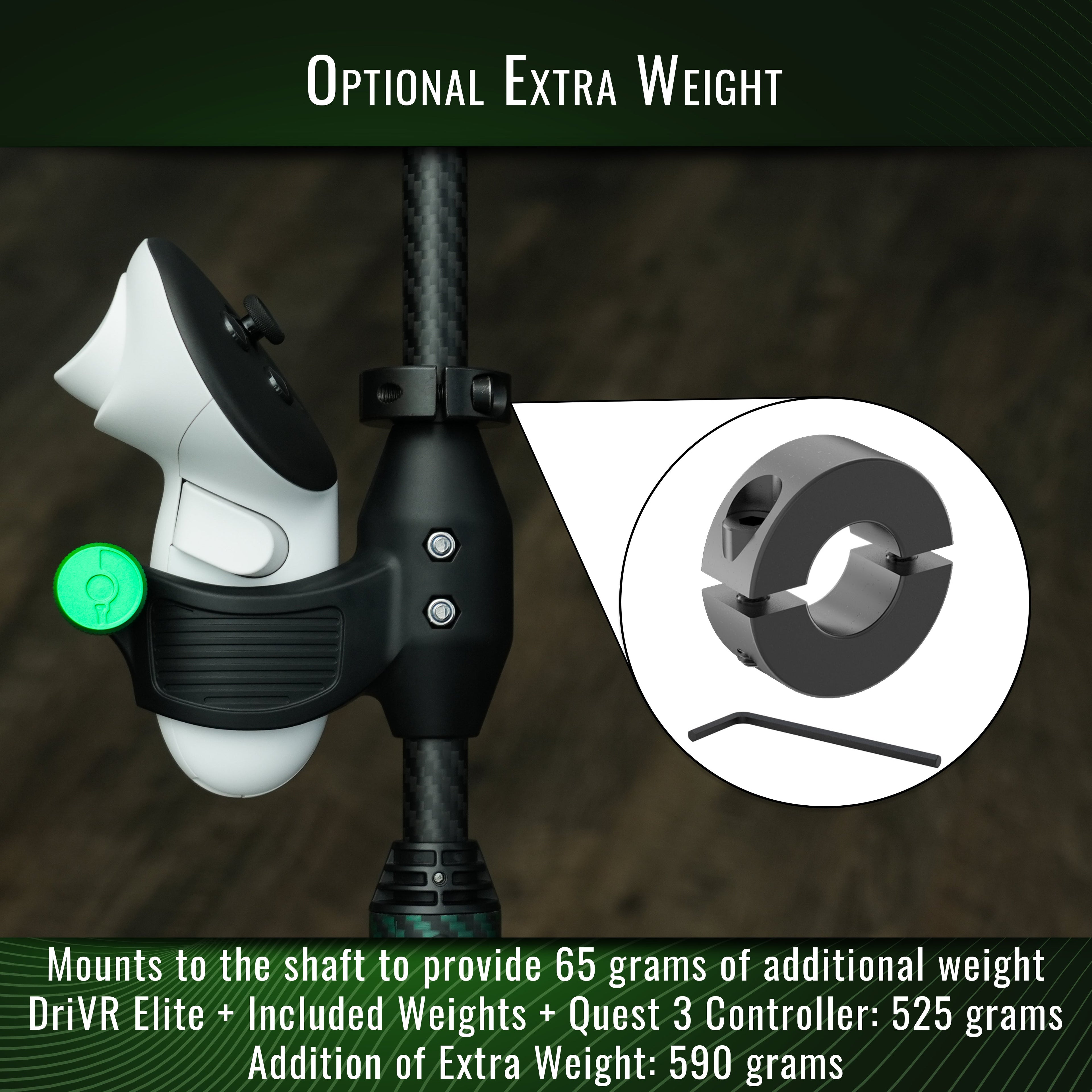 DriVR Elite - Adjustable VR Weighted Golf Club Handle